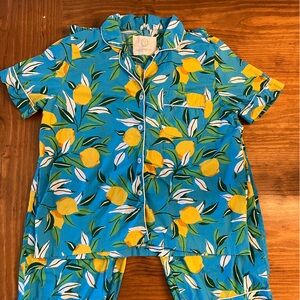 Printfresh Blue and Yellow Lemon Print Pajama Set